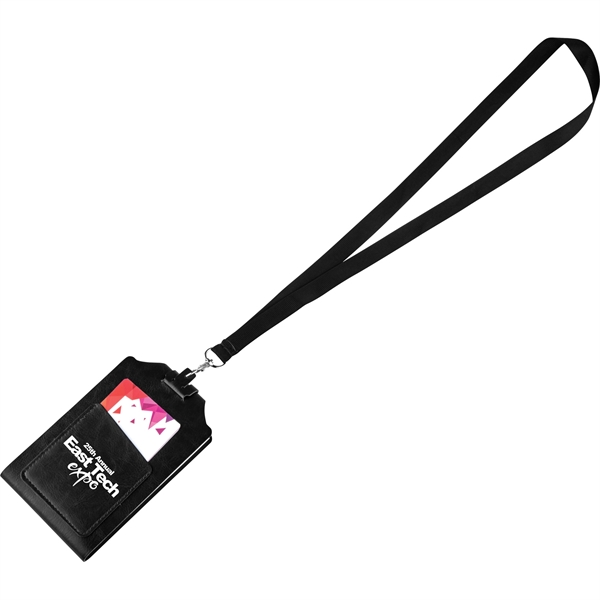 Event Lanyard with Pocket Notes Pad - Image 1