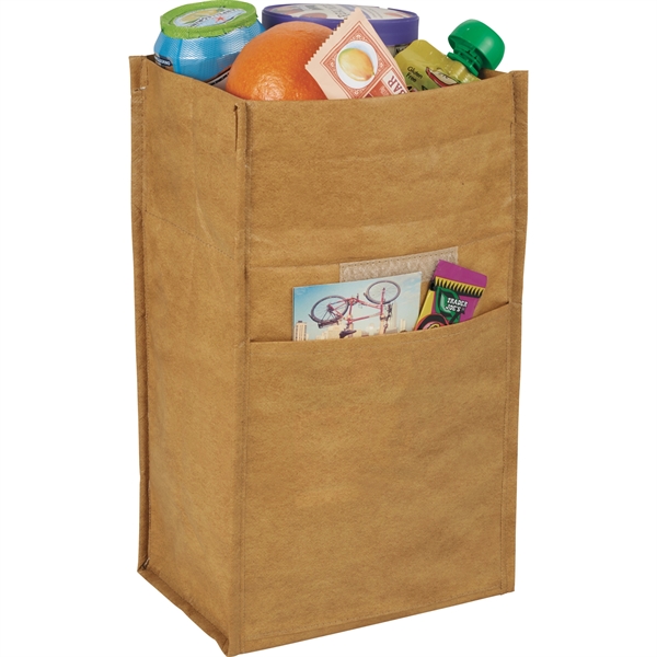 Brown Paper Bag 6-Can Lunch Cooler - Image 3