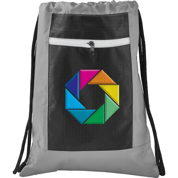 Zippered Ripstop Drawstring Bag - Image 7