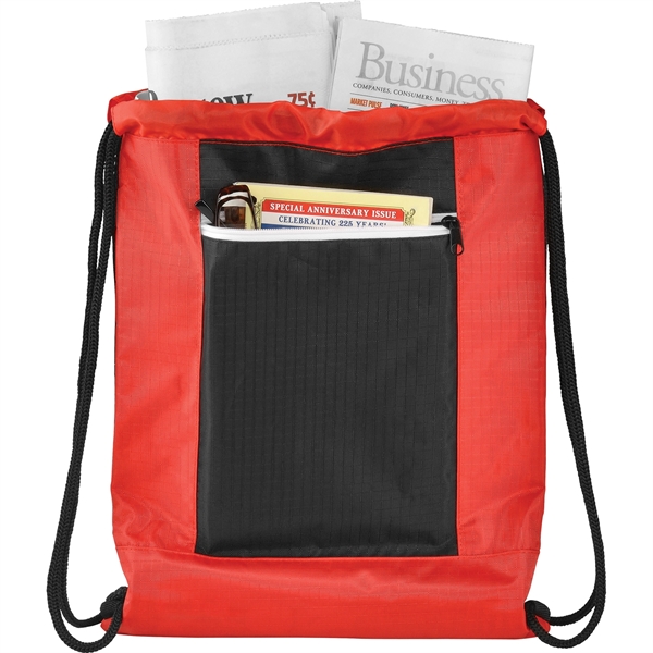 Zippered Ripstop Drawstring Bag - Image 10