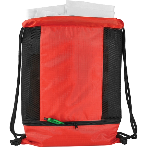 Zippered Ripstop Drawstring Bag - Image 12
