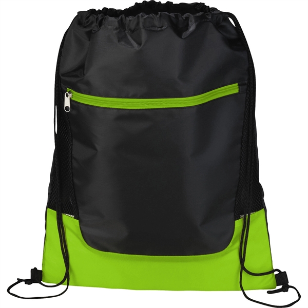 Libra Front Zipper Drawstring Bag - Image 3