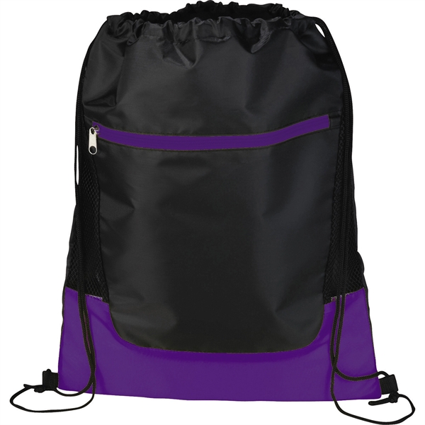 Libra Front Zipper Drawstring Bag - Image 6