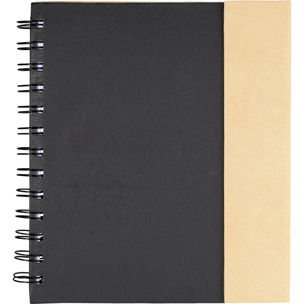 6.5" x 7" Lock-it Spiral Notebook w/Pen - Image 2