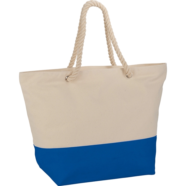 Zippered 12oz Cotton Canvas Rope Tote - Image 16