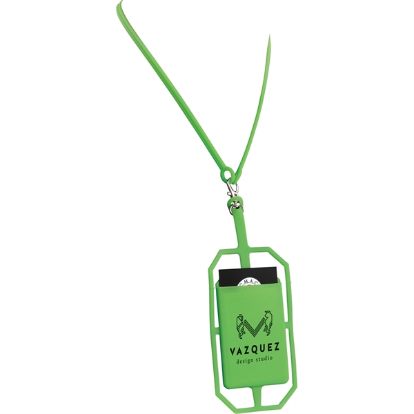 Silicone RFID Card Holder with Lanyard - Image 15