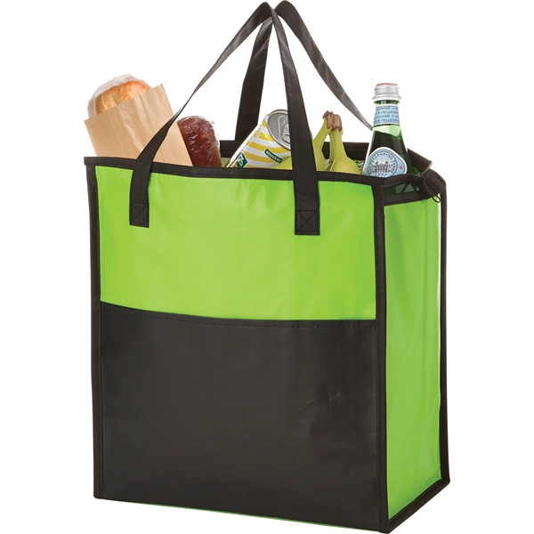 Matte Laminated Insulated Grocery Tote - Image 5