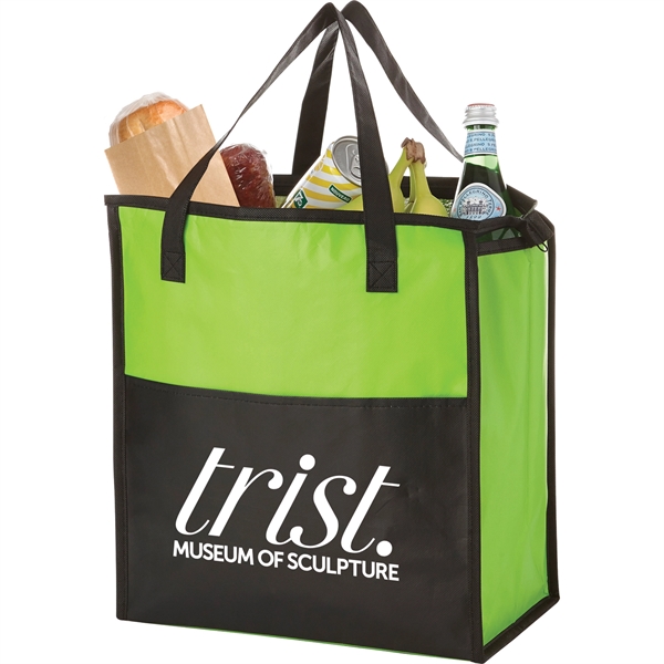 Matte Laminated Insulated Grocery Tote - Image 7