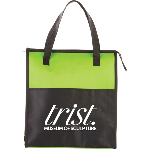 Matte Laminated Insulated Grocery Tote - Image 8