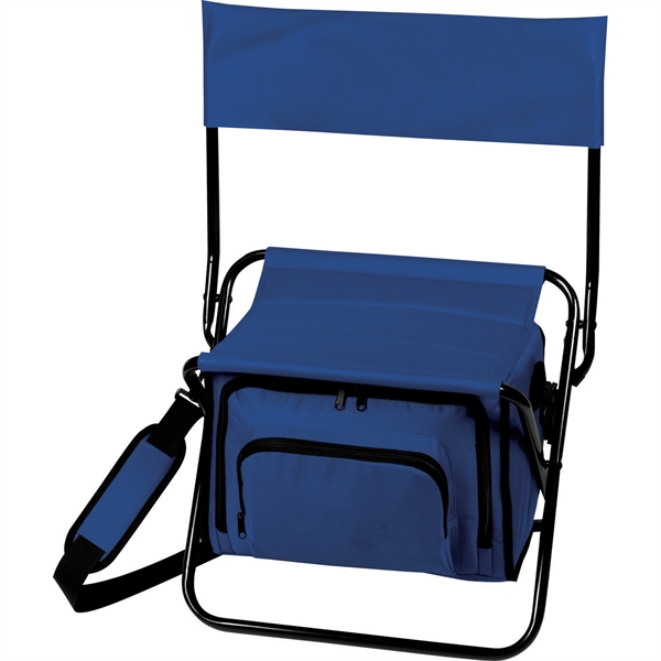 Folding Insulated 12-Can Cooler Chair - Image 3