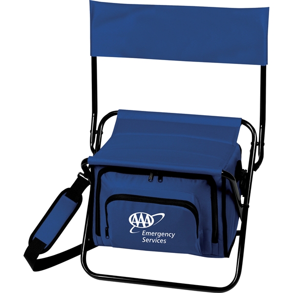 Folding Insulated 12-Can Cooler Chair - Image 5