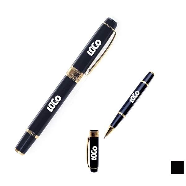 Business Rollerball Pen with Pen Clip - Image 1