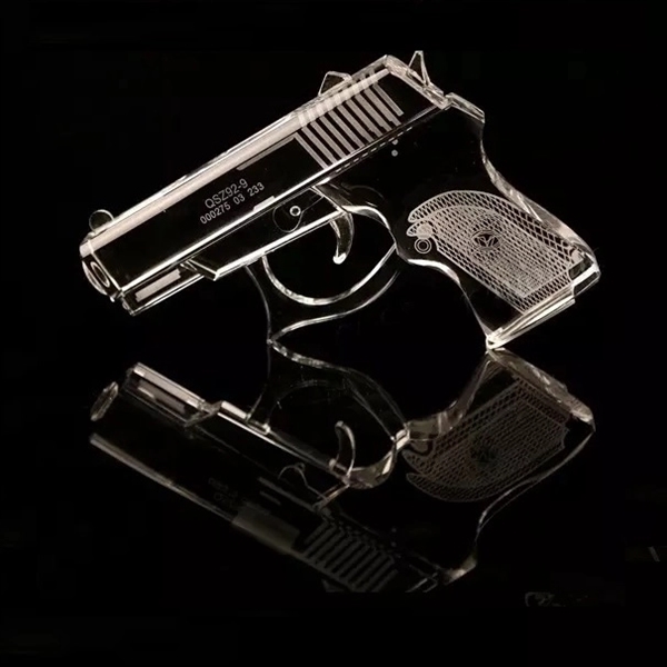 Crystal Gun Shaped Award - Image 4