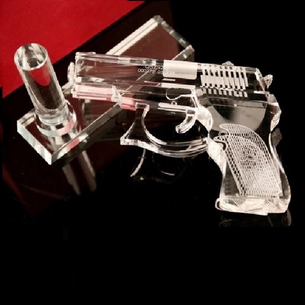 Crystal Gun Shaped Award - Image 5
