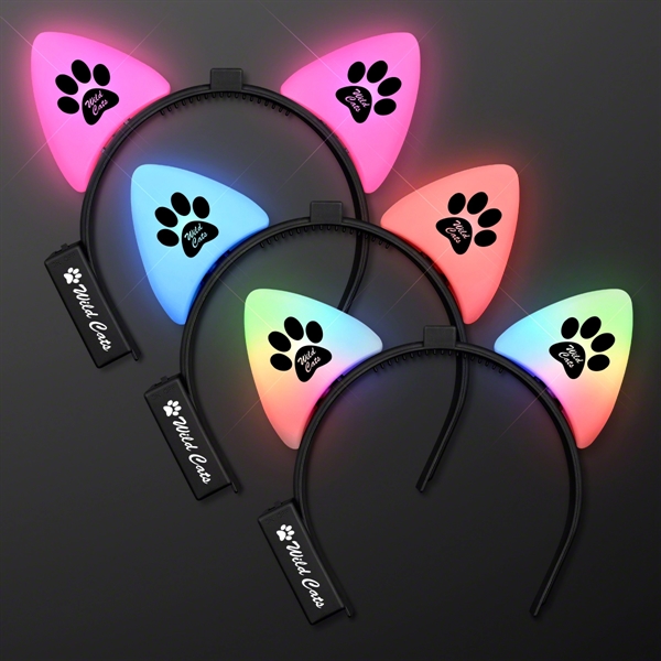 Blinking LED Cat Ears Headband - Image 1
