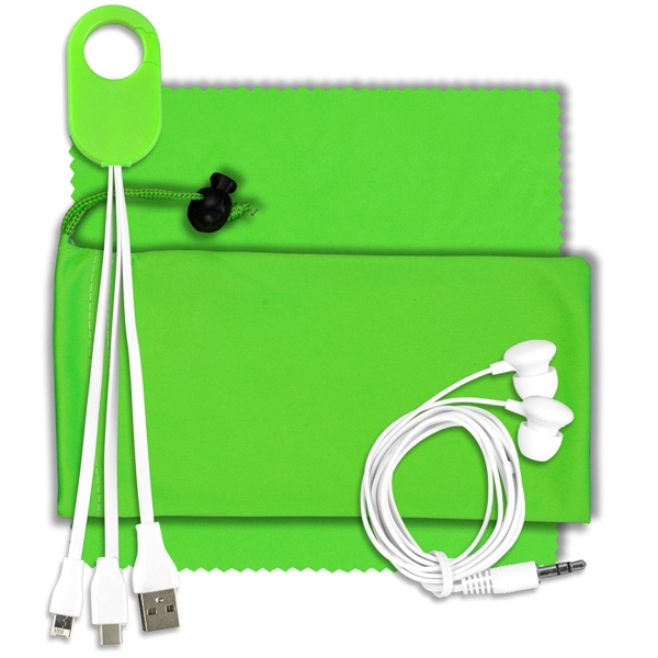 TechTime Mobile Charging Kit w/ Earbuds and Charging Cable - Image 6