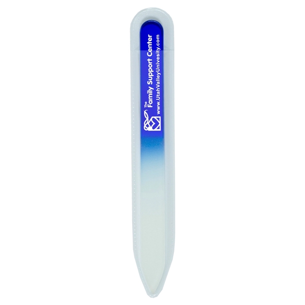Tempered Glass Nail File in Clear Sleeve - Image 1