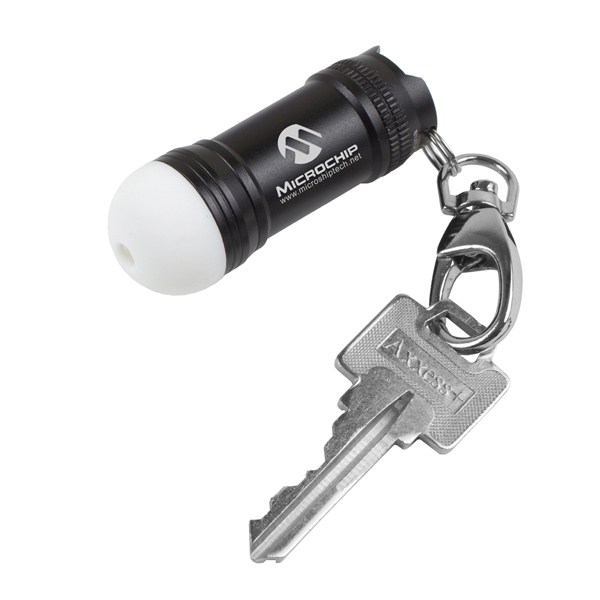 Mini Glowing Bubble Tip LED Aluminum Keychain Keylight - Image 7