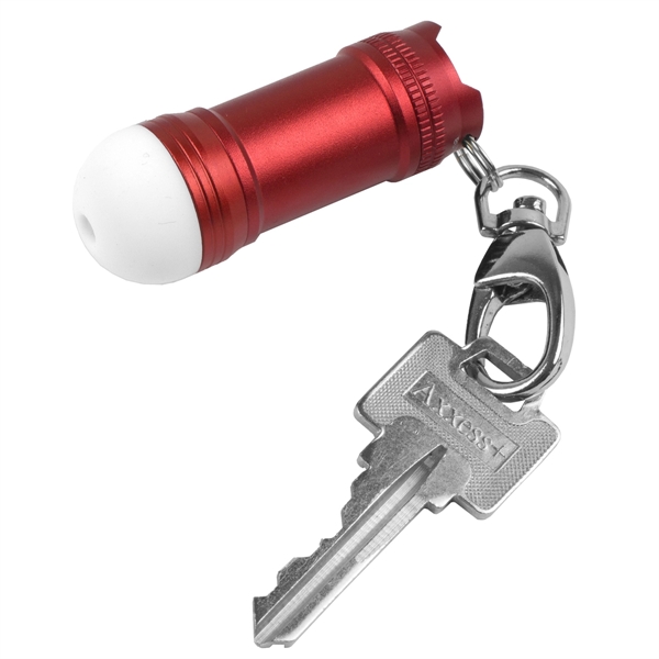 Mini Glowing Bubble Tip LED Aluminum Keychain Keylight - Image 12