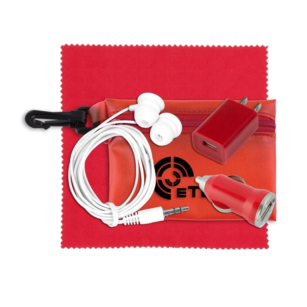 Mobile Tech Auto and Home Accessory Kit in Carabiner Pouch - Image 3