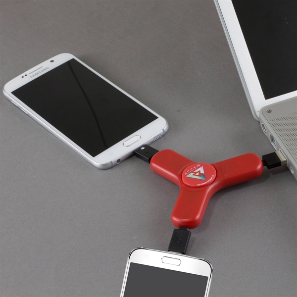 Play & Charge 3-in-1 Cell Phone Charging Cable Spinner - Image 12