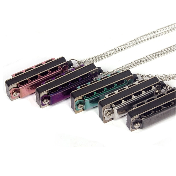 Lightweight And Portable Mini Necklace Harmonica With 4 Hole - Image 2