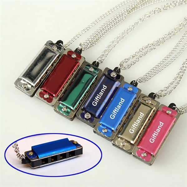 Lightweight And Portable Mini Necklace Harmonica With 4 Hole - Image 1