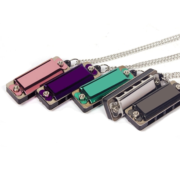 Lightweight And Portable Mini Necklace Harmonica With 4 Hole - Image 3