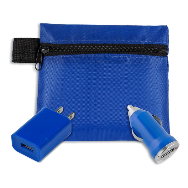 Mobile Tech Auto and Home Charging Kit in Polyester Pouch - Image 8