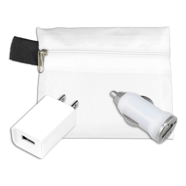 Mobile Tech Auto and Home Charging Kit in Polyester Pouch - Image 11
