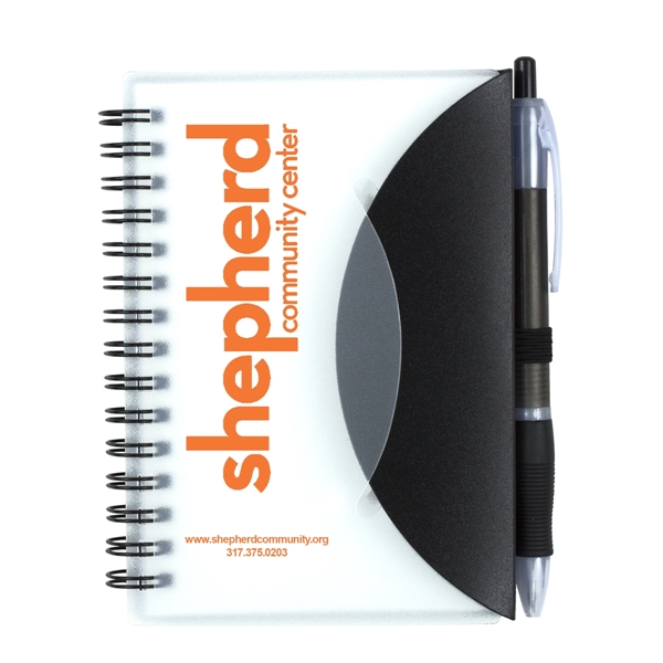 Stylish Spiral Notepad Notebook with Pen - Image 3
