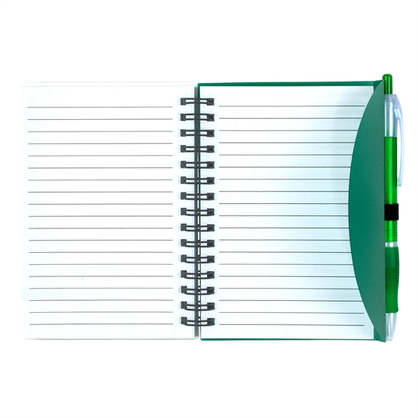 Cupertino Stylish Spiral Notepad Notebook with Matching Pen - Image 8