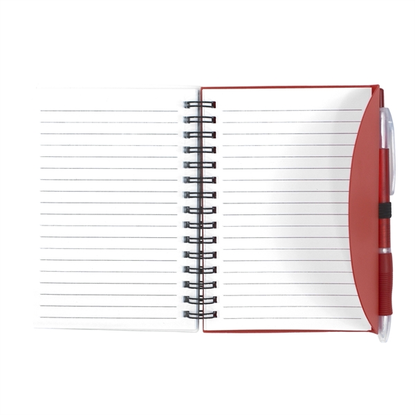 Cupertino Stylish Spiral Notepad Notebook with Matching Pen - Image 9