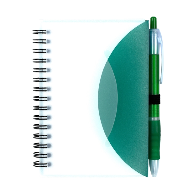 Cupertino Stylish Spiral Notepad Notebook with Matching Pen - Image 12