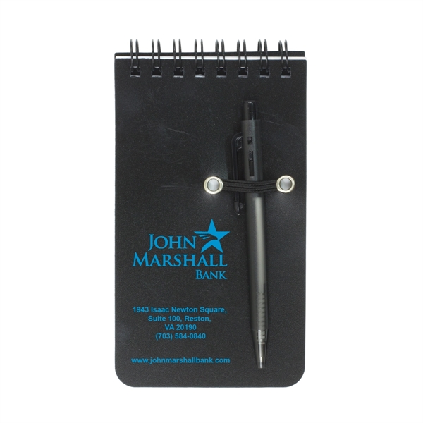 Pocket Sized Spiral Jotter Notepad Notebook with Pen - Image 3