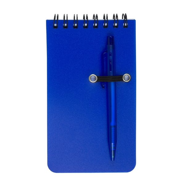 Pocket Sized Spiral Jotter Notepad Notebook with Pen - Image 6