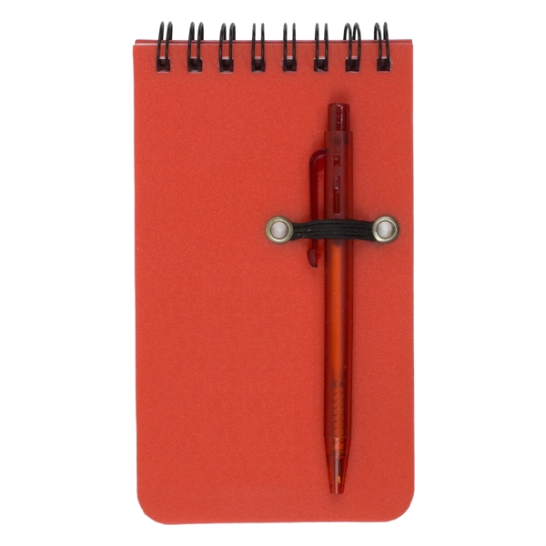 Pocket Sized Spiral Jotter Notepad Notebook with Pen - Image 7