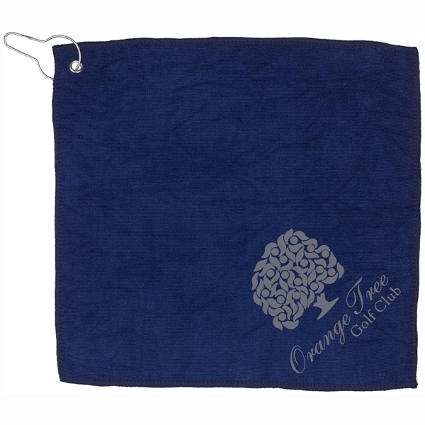 300GSM Microfiber Golf Towel with Metal Grommet and Clip - Image 2