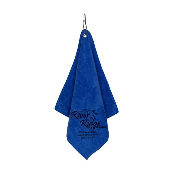 300GSM Microfiber Golf Towel with Metal Grommet and Clip - Image 9