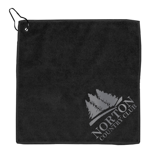 300GSM Microfiber Golf Towel with Metal Grommet and Clip - Image 12