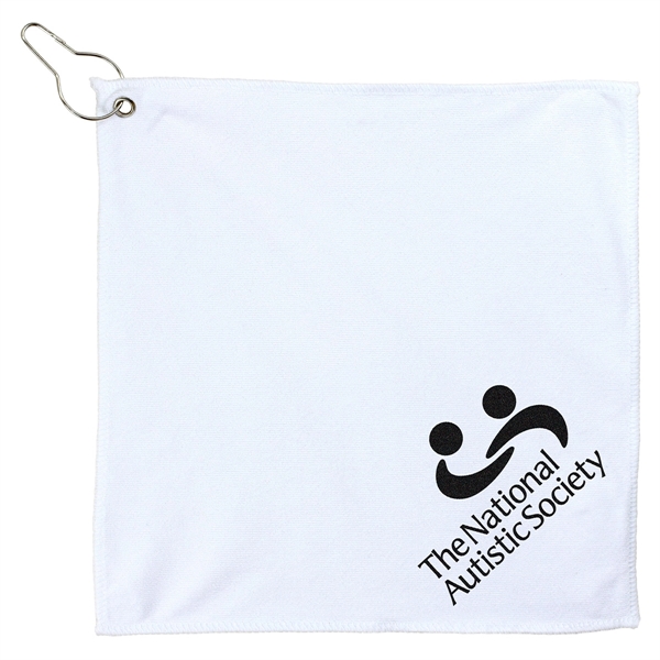 300GSM Microfiber Golf Towel with Metal Grommet and Clip - Image 15