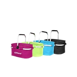 Collapsible Or Foldable Picnic Cooler Basket
