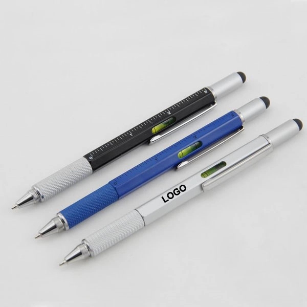4-in-1 Stylus Pen Multi Tool With Spirit Level And Ruler - Image 1