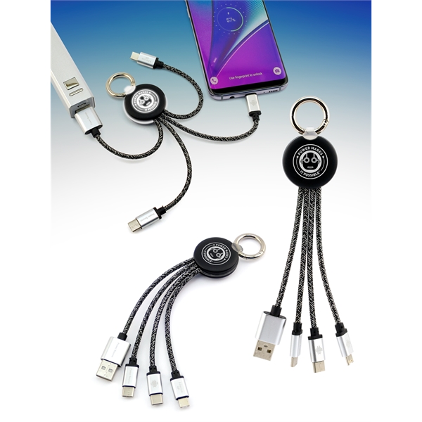 Global Lighted 3-in-2 Braided Charging Cable - Image 1