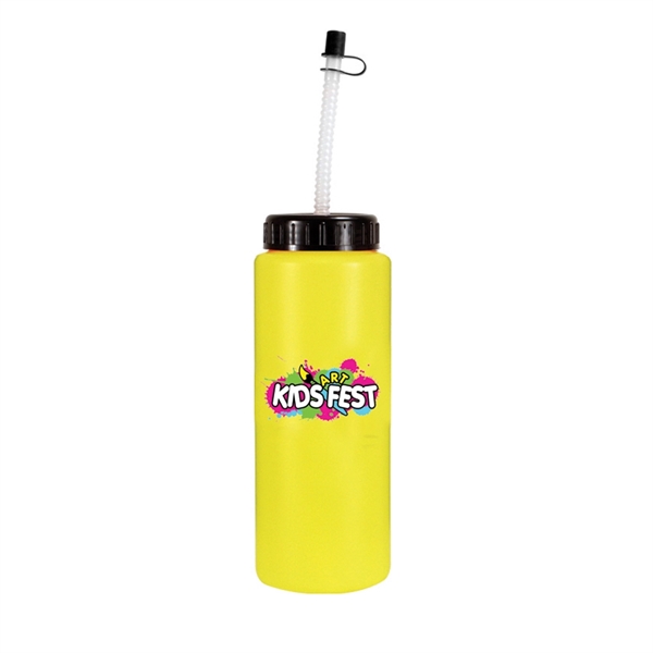 32oz. Sports Bottle With Flexible Straw, Full Color Digital - Image 11
