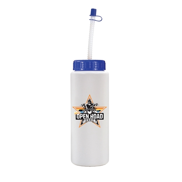 32oz. Sports Bottle With Flexible Straw, Full Color Digital - Image 15