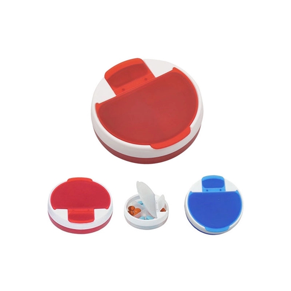 Round Shape 4 Compartments Rotating Pill Box Or Pill Case Or - Image 2