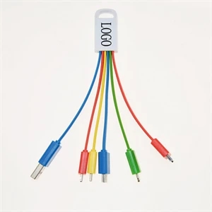 5 In 1 Phone Multi Charging Cable With Key Ring