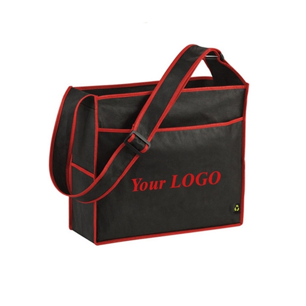 Exhibition Non-woven Recycled Shoulder Bag With Front And Si - Image 5