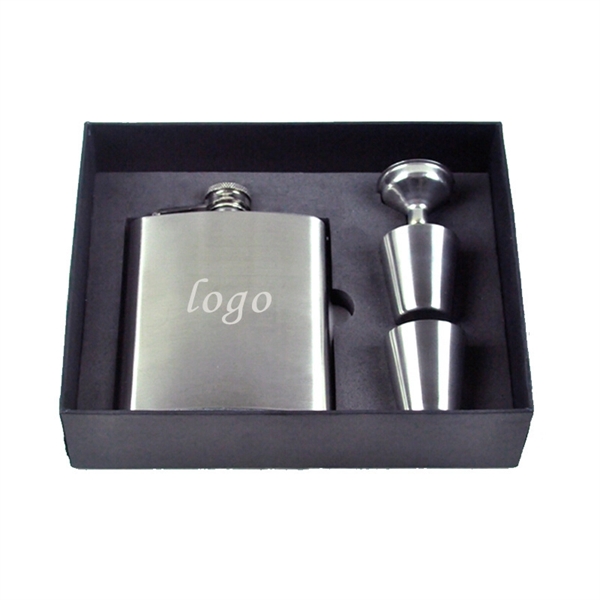 Stainless Steel Hip Flask Gift Set Kit Including Shot Glass  - Image 5